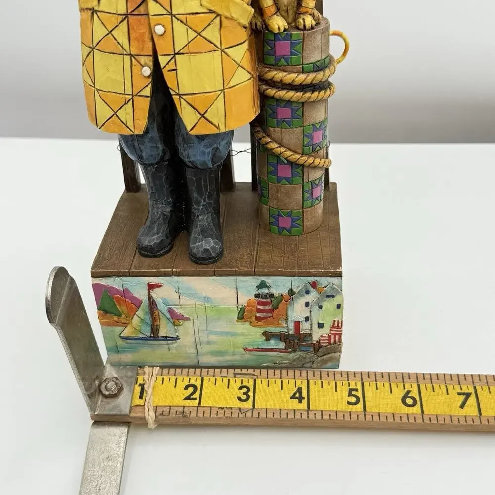Jim Shore Sea Captain Cat 2004 Shorelights‎ Old Salt Evening Star 118741 VGC